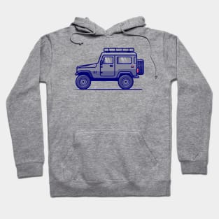 Off Road Car Cartoon Vector Icon Illustration Hoodie